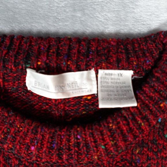 Vintage Brian Macneil Speckled Knit Sweater Womens 1X Wool Blend Multicolored - Picture 3 of 9